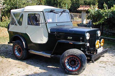 La mia CJ-3B con le gomme da asfalto